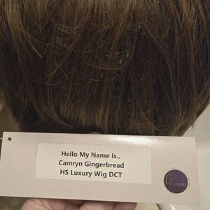 Brown Blend Synthetic Wig with Warm Highlights